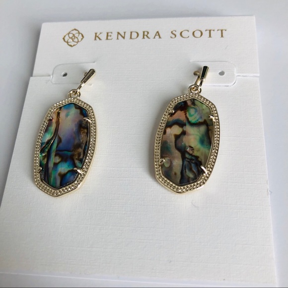 Kendra Scott Gold Dani Abalone Earrings - Picture 12 of 13